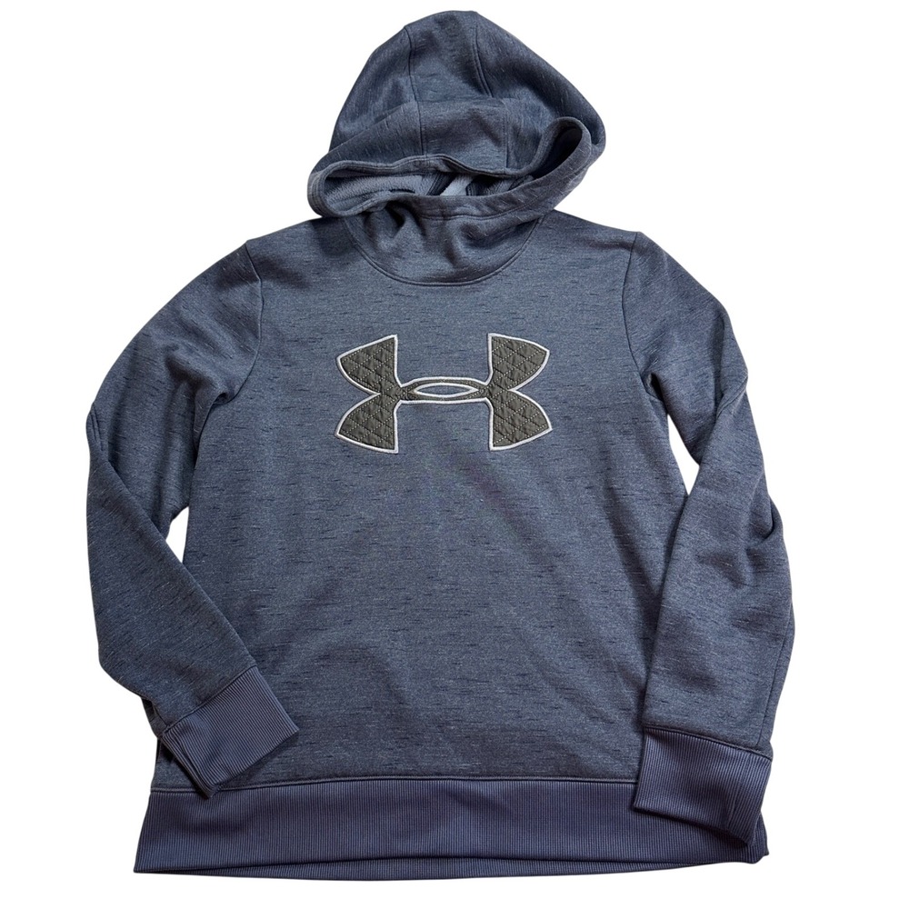 Under‎ Armour ColdGear Hoodie Quilted Logo Blue Sweatshirt Women's Medium